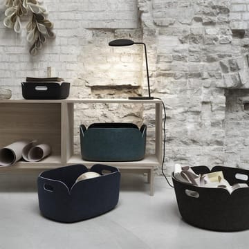 Restore opbevaringskurv lille - Black melange (sort) - Muuto