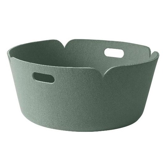 Muuto Restore opbevaringskurv rund Dusty green (lys grøn)