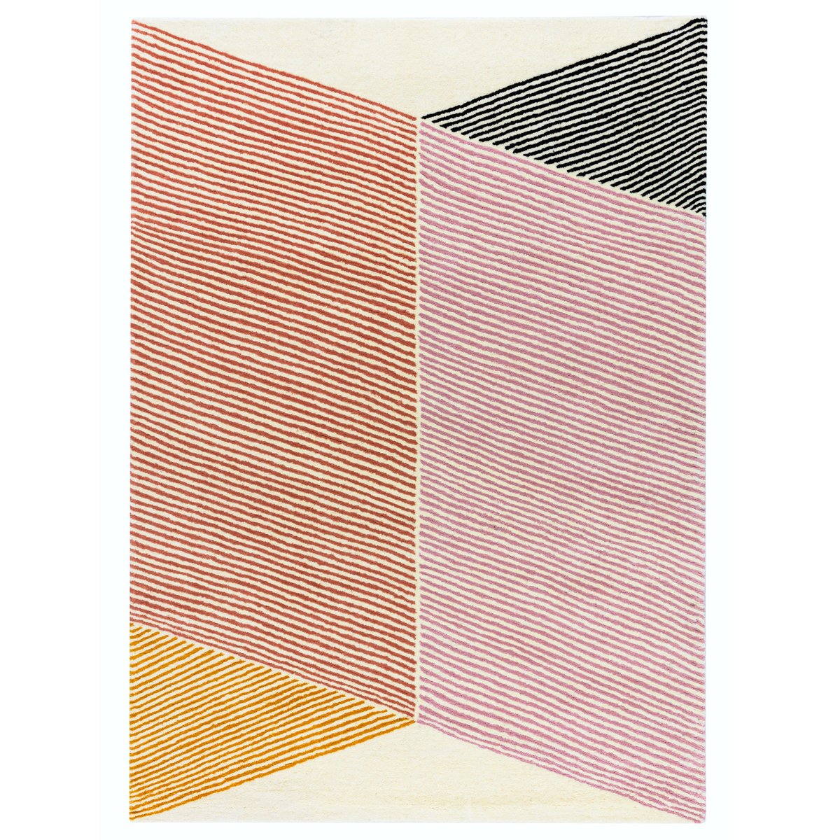 NJRD Rectangles uldtæppe pink 200×300 cm