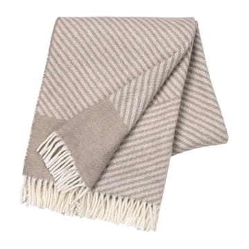 Stripes uldplaid 130x185 cm - Beige - NJRD