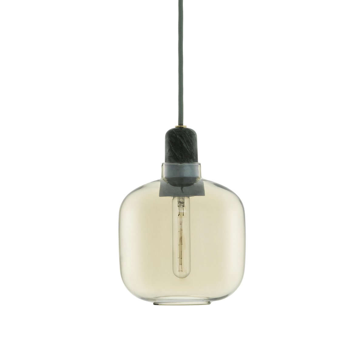 Normann Copenhagen Amp lampe lille guld-grøn