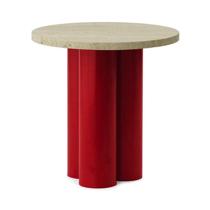 Dit sidebord Ø40 cm, Travertine Light-bright red Normann Copenhagen