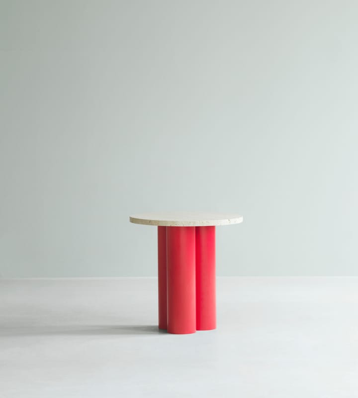 Dit sidebord Ø40 cm, Travertine Light-bright red Normann Copenhagen