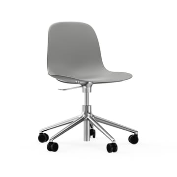 Form chair drejestol, 5W kontorstol - grå, aluminium, hjul - Normann Copenhagen