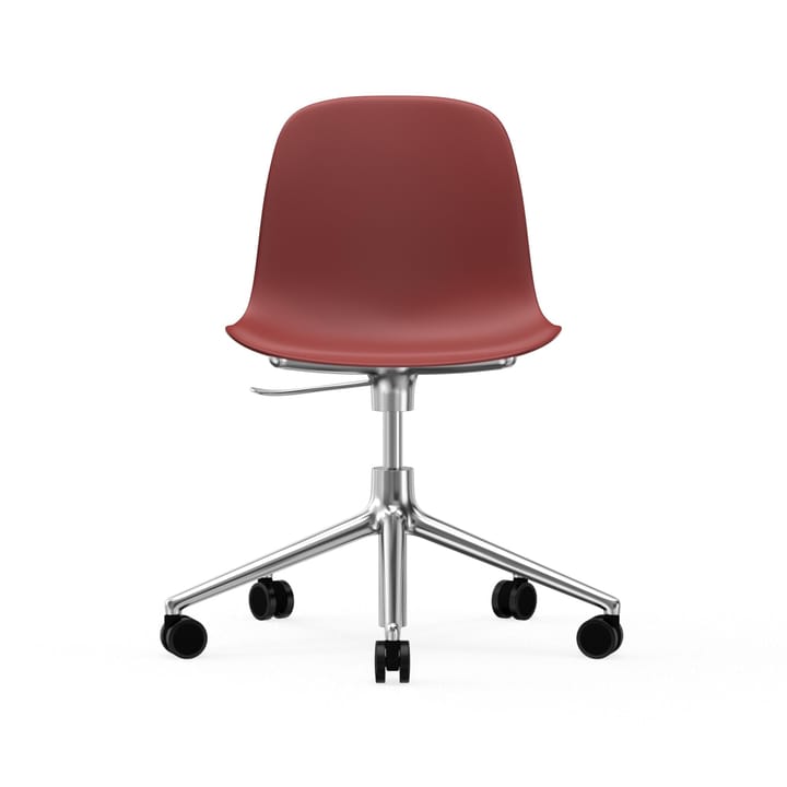 Form chair drejestol, 5W kontorstol, rød, aluminium, hjul Normann Copenhagen