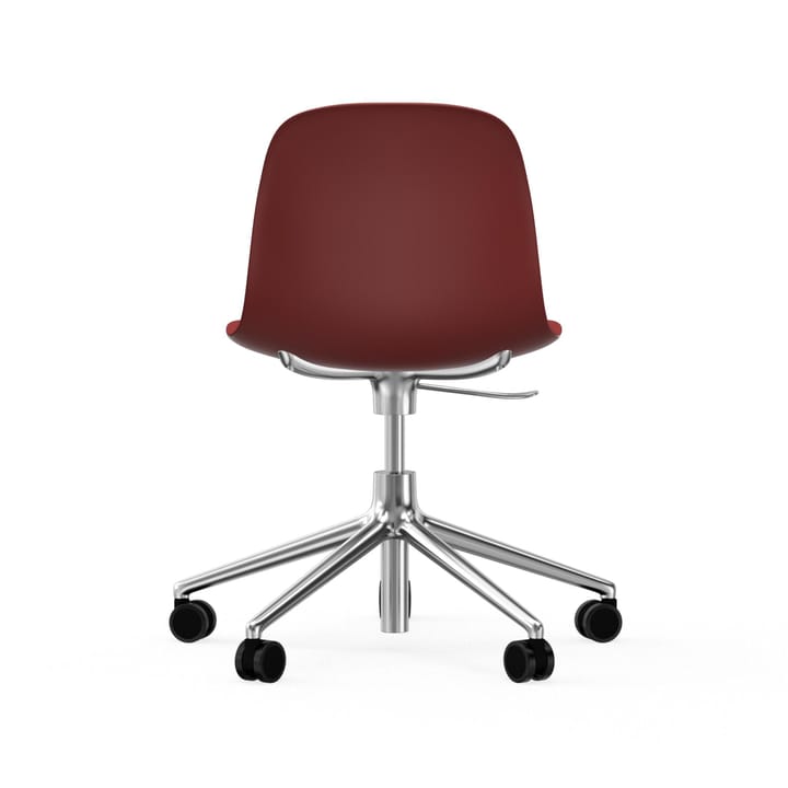 Form chair drejestol, 5W kontorstol, rød, aluminium, hjul Normann Copenhagen