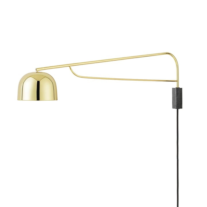 Grant væglampe, brass, stor-stål, granit Normann Copenhagen