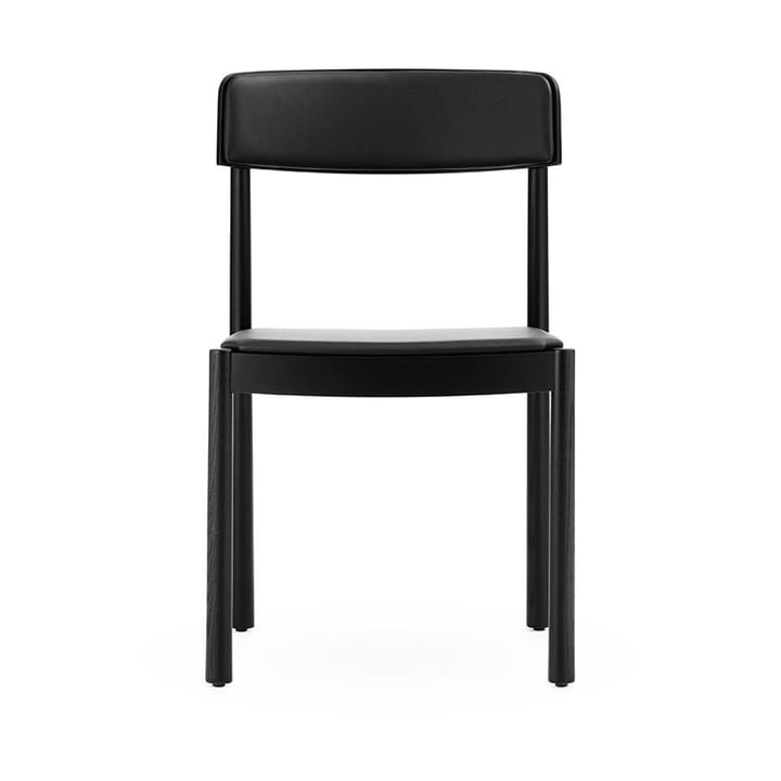 Timb stol med hynde, Black/Ultra leather - Black Normann Copenhagen