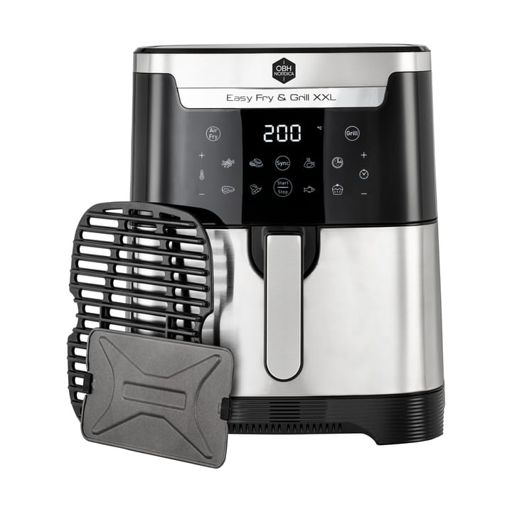 Easy Fry & Grill XXL 2-in-1 airfryer - Rustfrit stål - OBH Nordica