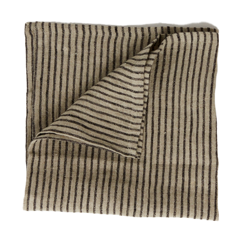 Olsson & Jensen Stripe linned serviet 45×45 cm Sort-sand