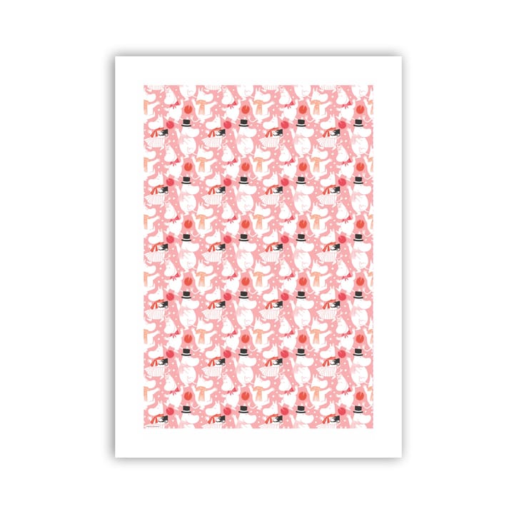 Moomin celebration viskestykke 70x50 cm - Hvid-lyserød - Opto Design
