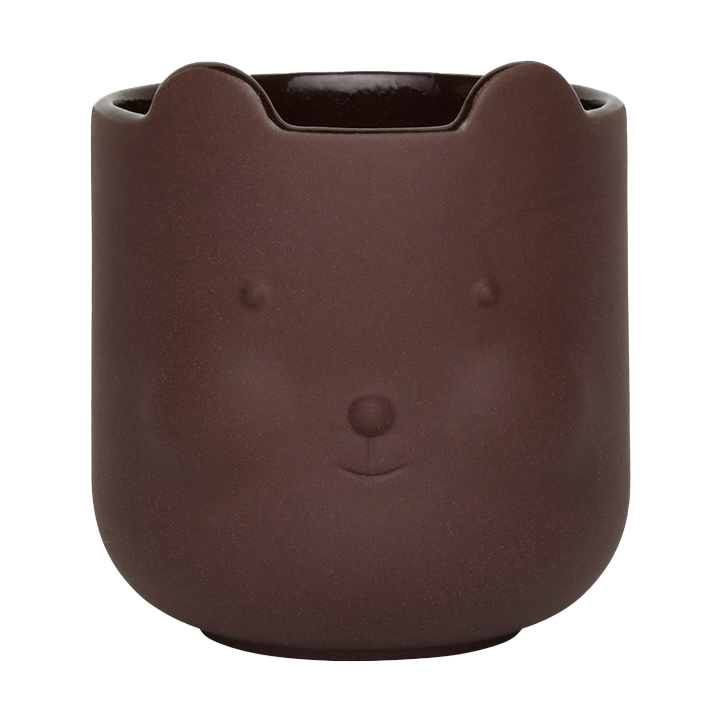 OYOY Bear krukke Dark Terracotta