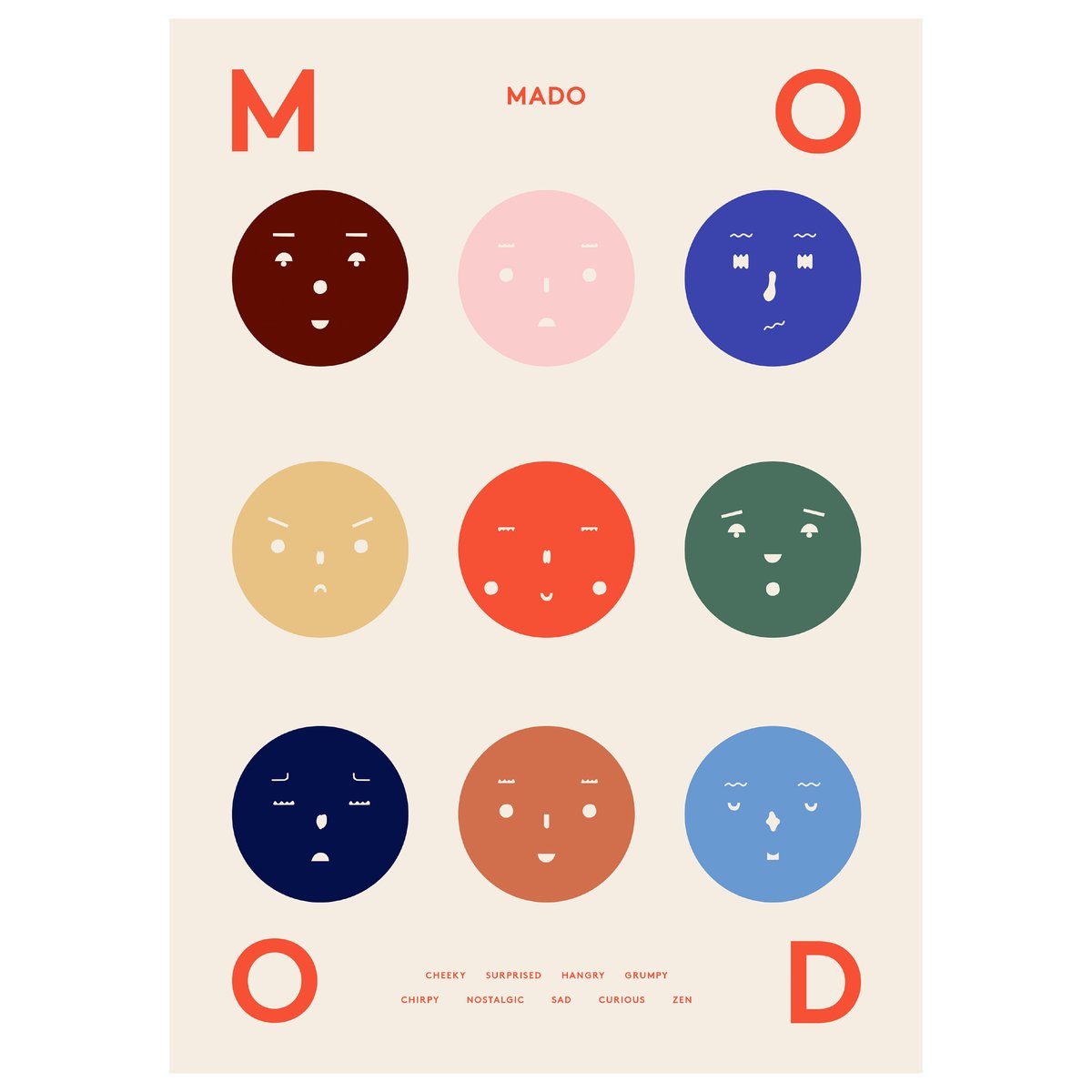 Paper Collective 9 Moods plakat 70×100 cm