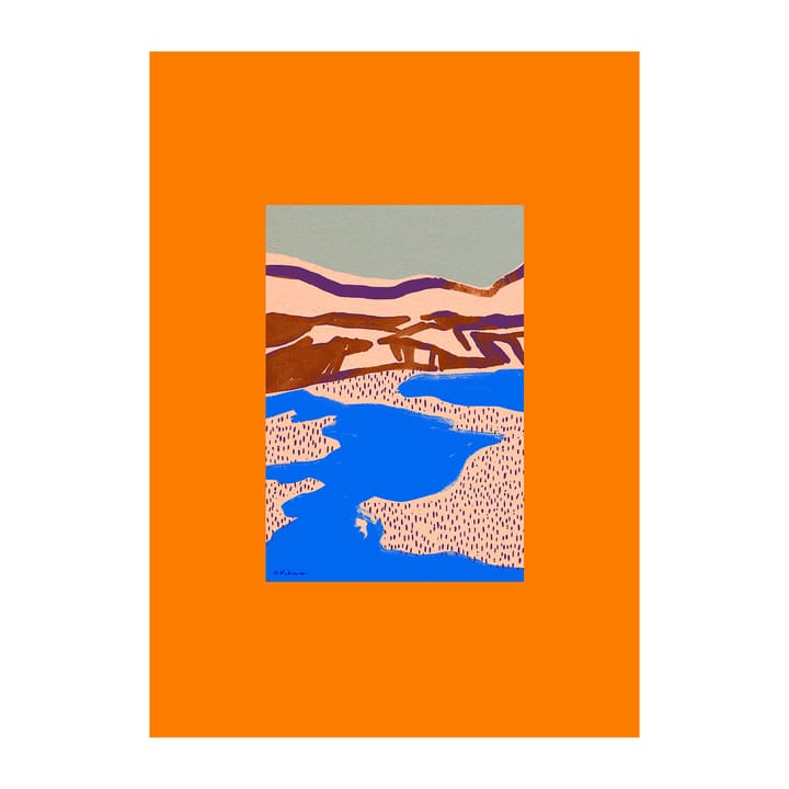 Orange Landscape plakat, 50x70 cm Paper Collective