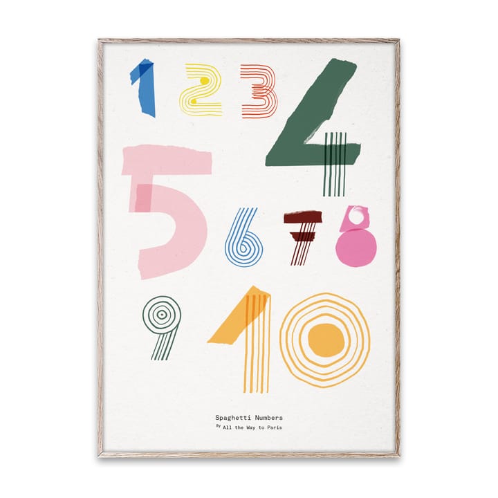 Spaghetti Numbers plakat, 50x70 cm Paper Collective