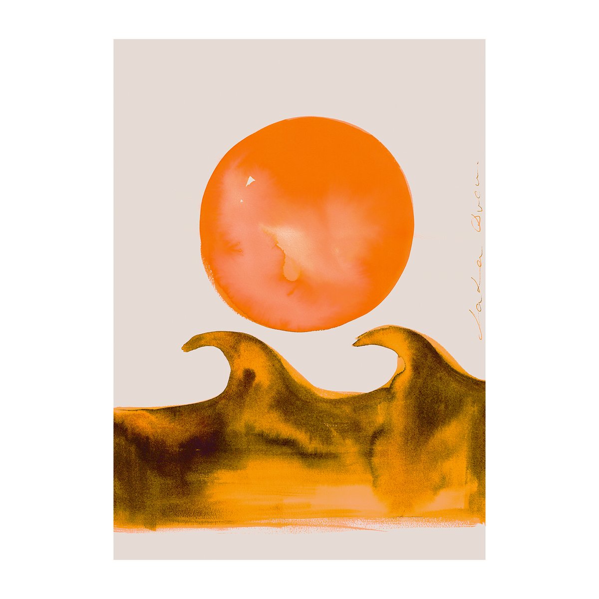 Paper Collective Sunset Waves plakat 50×70 cm