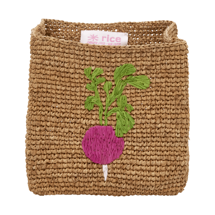 Rice Raffia opbevaringskurv 2 dele, Radish Embroidery-Tea RICE