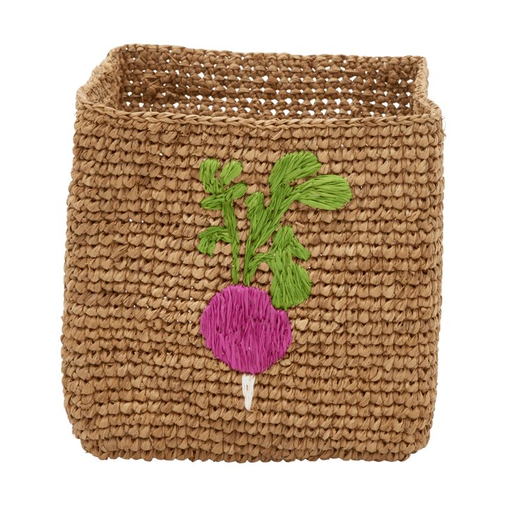 Rice Raffia opbevaringskurv 2 dele, Radish Embroidery-Tea RICE