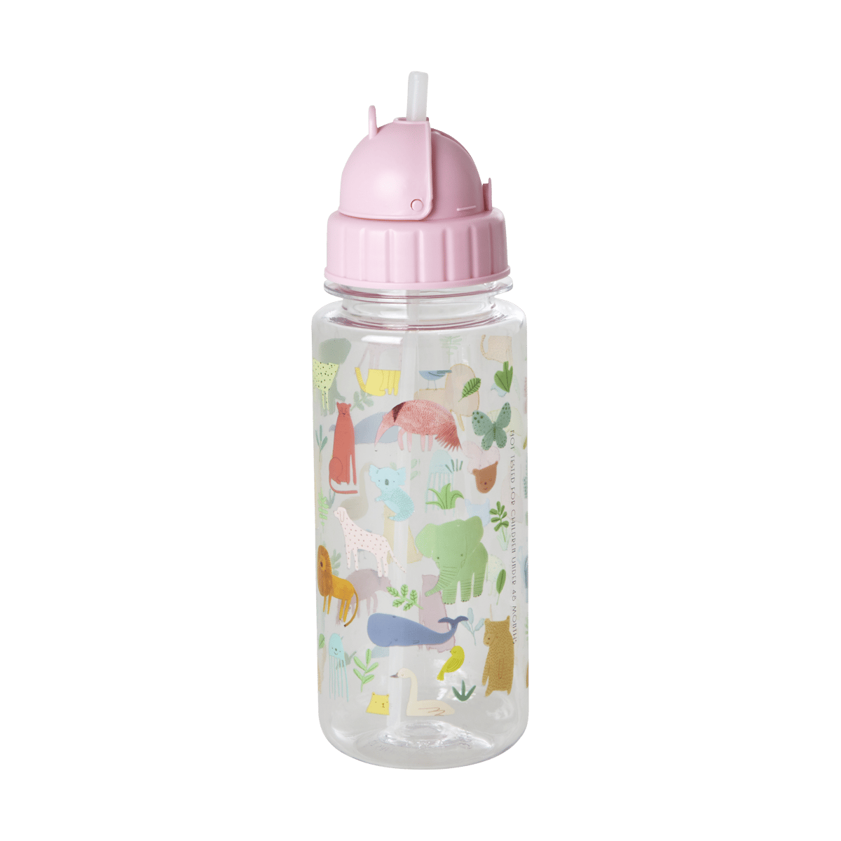 RICE Rice vandflaske børn 45 cl Sweet Jungle Print-Soft pink