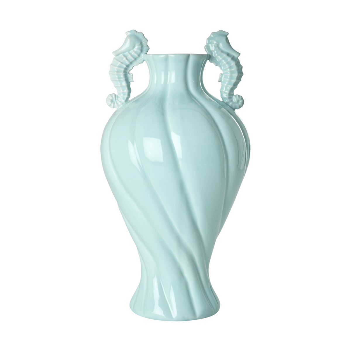 RICE Rice vase seahorse large 41,3 cm Mint