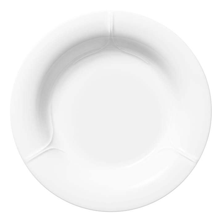 Pli Blanc dyb tallerken 23 cm, Hvid Rörstrand