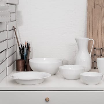 Pli Blanc dyb tallerken 23 cm - Hvid - Rörstrand