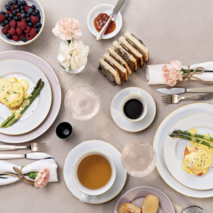 Swedish Grace Gala kaffekop med underkop, Hvid Rörstrand