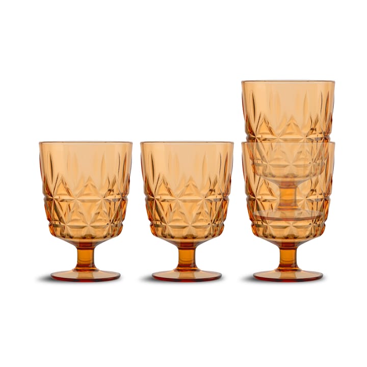 Picknick Juni glas 4-pakke - Amber - Sagaform