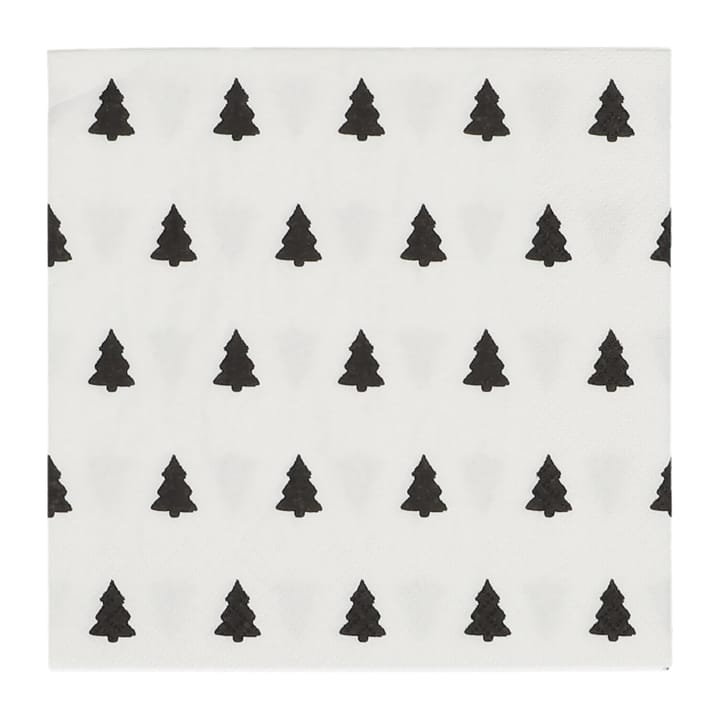 Linen trees serviet 33x33 cm 20-pak - Black/White - Scandi Essentials