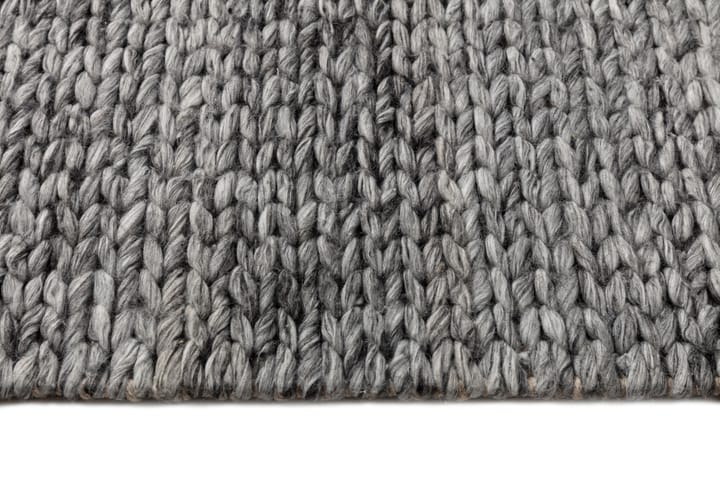 Braided uldtæppe mørkegrå , 170x240 cm Scandi Living