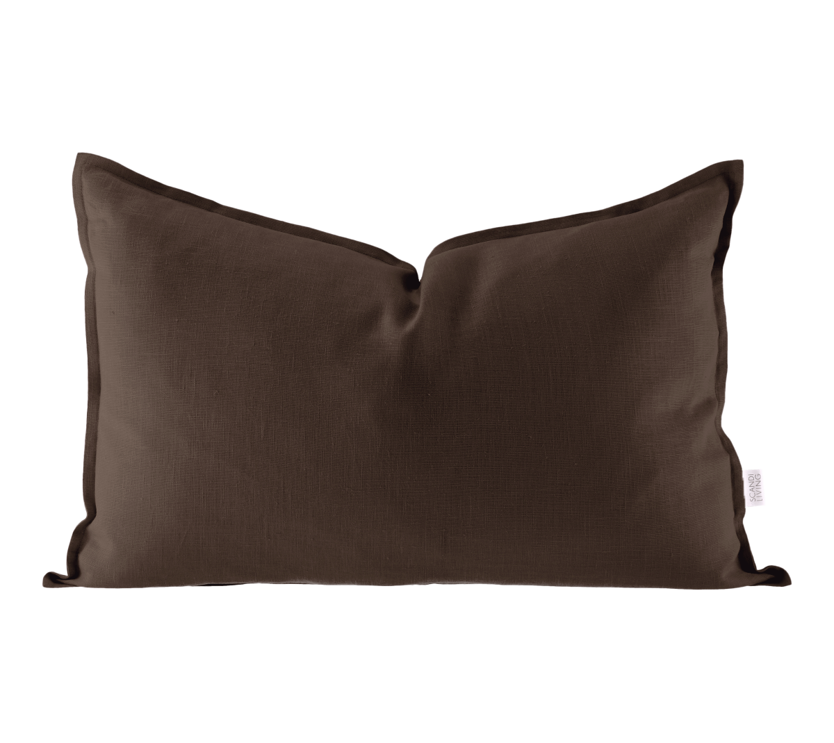 Scandi Living Calm pudebetræk hør 40×60 cm Chocolate Brown