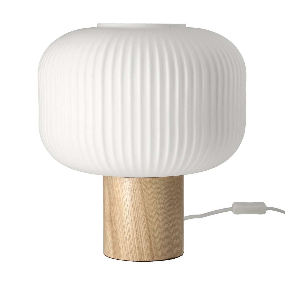 Scandi Living Fair bordlampe 34,5 cm Frosted glas-ask