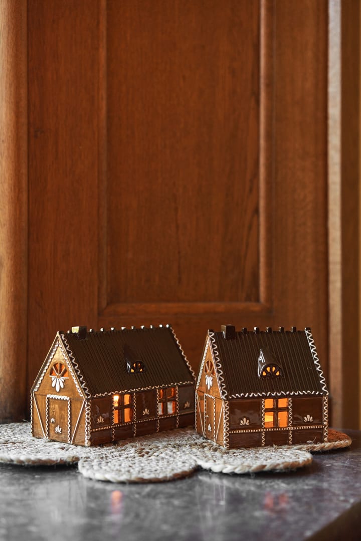 Ginger bread lys hus, 18 cm Scandi Living