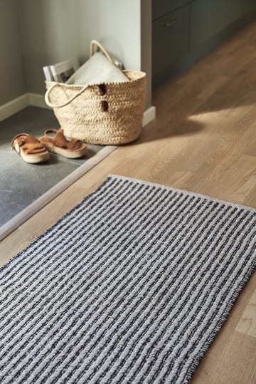 Harvest tæppe beige-sort - 70x150 cm - Scandi Living