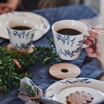 Havspil krus 30 cl, 4 stk. - blå-hvid - Scandi Living