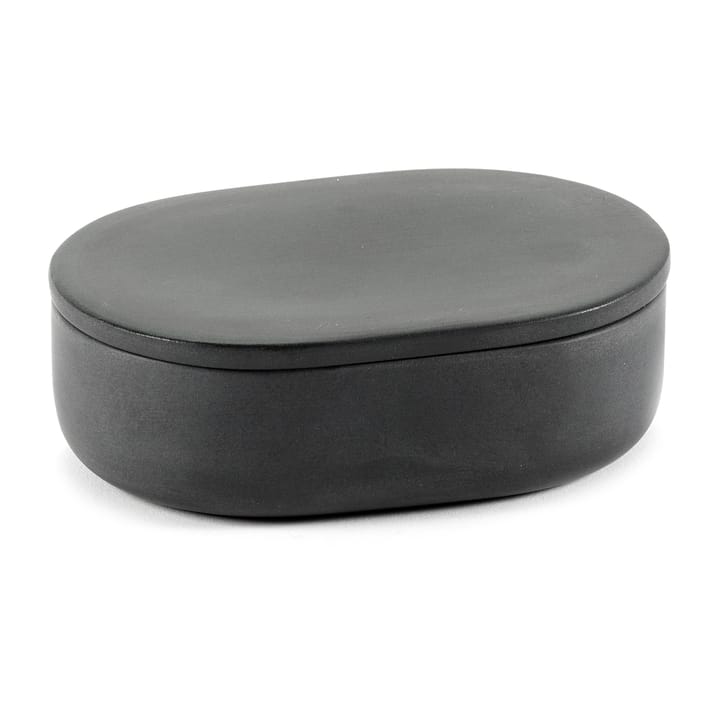 Cose opbevaringskrukke oval med låg S 3,3x10,2 cm - Dark Grey - Serax