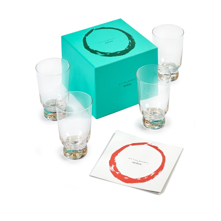 Ottolenghi Feast drikkeglas 33 cl 4-pak, Stripes gold Serax