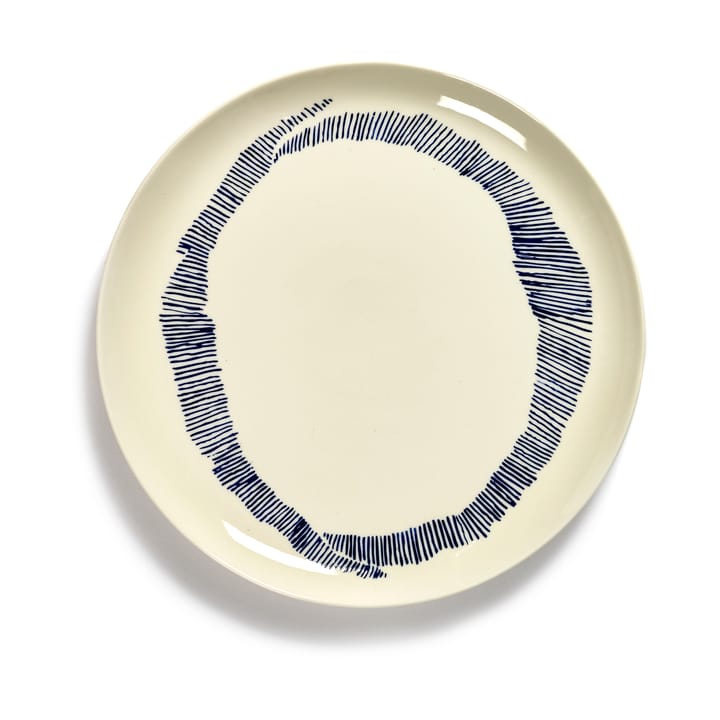 Ottolenghi Feast tallerken L Ø26 cm 2-pak - White stripes-blue - Serax