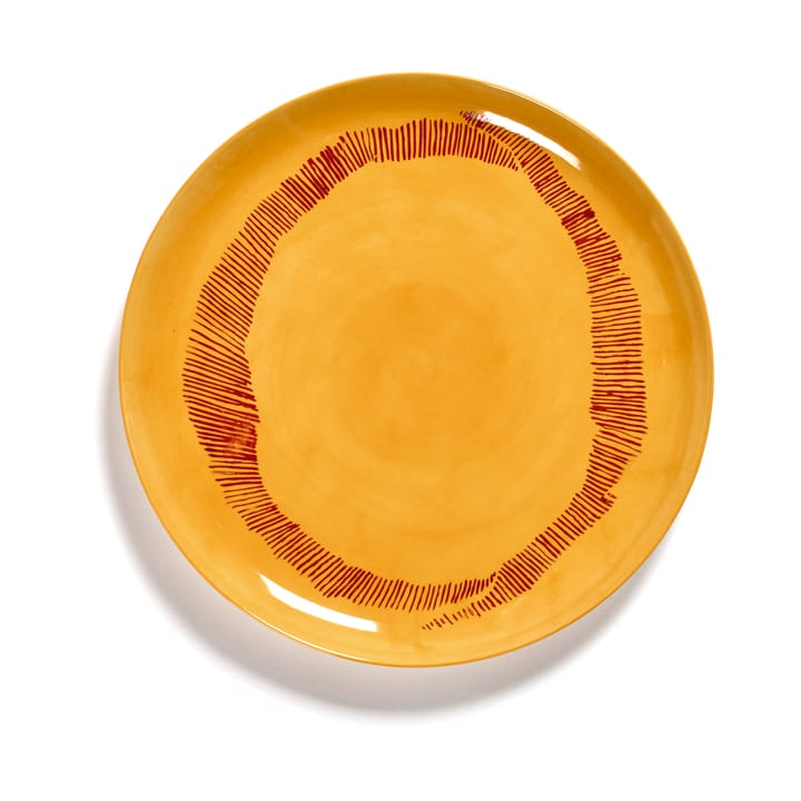 Ottolenghi Feast tallerken L Ø26,5 cm 2-pak, Yellow stripes-red Serax