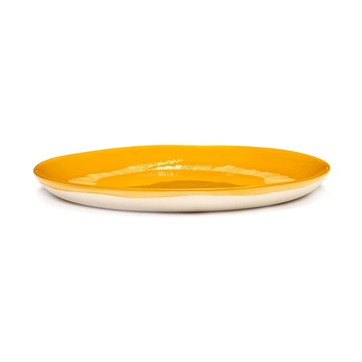 Ottolenghi Feast tallerken M Ø22,5 cm 2-pak, Yellow stripes-white Serax