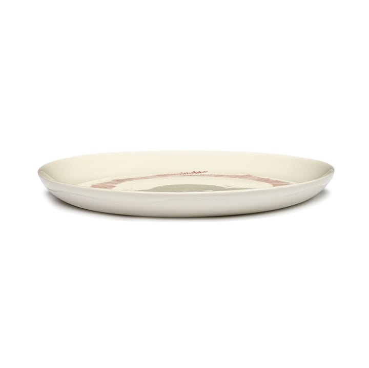 Ottolenghi Feast tallerken S �Ø19 cm 2-pak, White stripes-red Serax