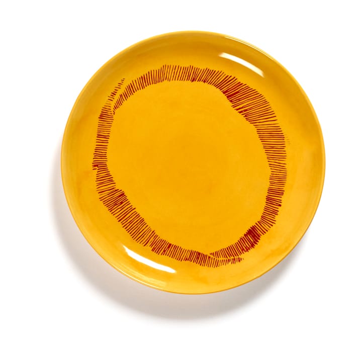 Ottolenghi Feast tallerken S Ø19 cm 2-pak, Yellow stripes-red Serax