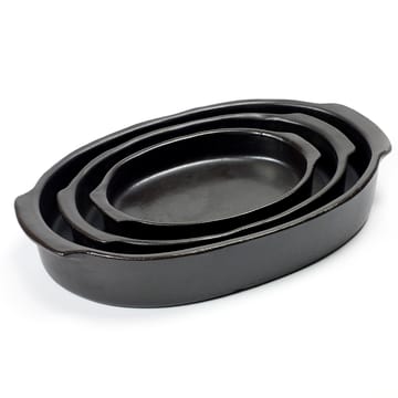 Pure oval bradepande L - Black - Serax