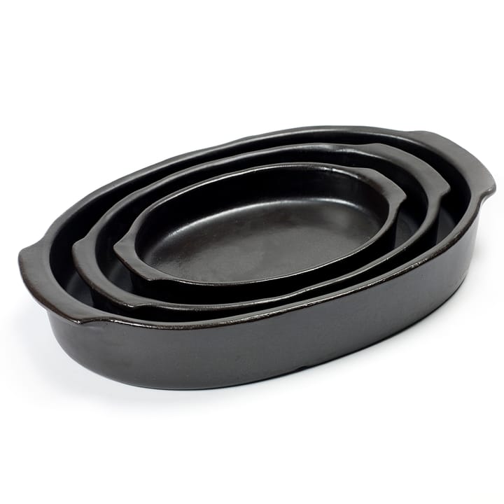 Pure oval bradepande L, Black Serax