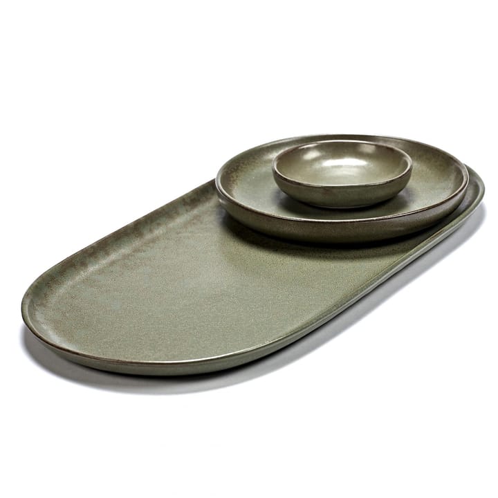 Surface tapastallerken 17x35,5 cm, Camogreen Serax