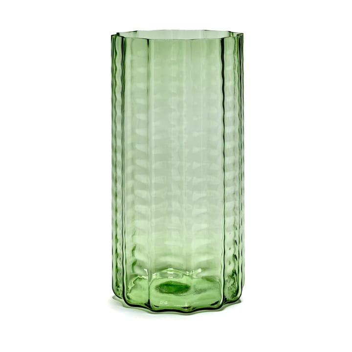 Waves 03 vase 35 cm, Green-clear Serax