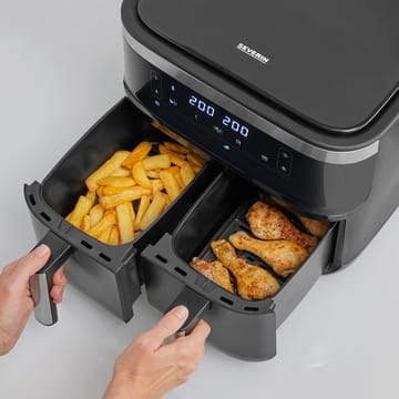 Severin FR 2453 airfryer dobbelt 2x4 L - Sort - Severin