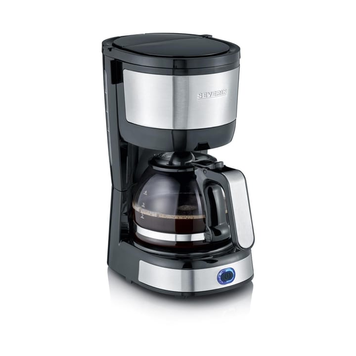 Severin KA 4808 Compact kaffemaskine 4 kopper, Rustfrit stål-sort Severin