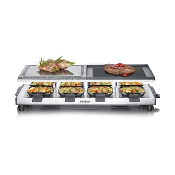 Severin RG 2373 raclette deluxe kombi 8 pander - Sølv - Severin