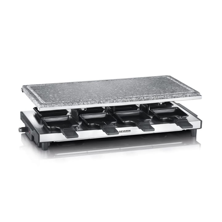 Severin RG 2374 raclette med sten 8 pander - Sølv - Severin